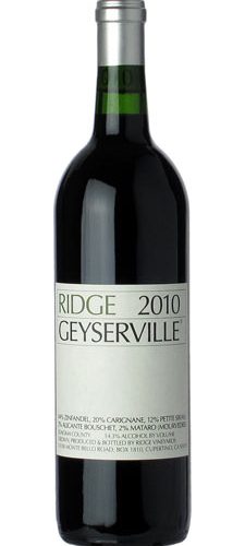Ridge Vineyards Zinfandel Geyserville Vineyard Sonoma County 2010 750 ML